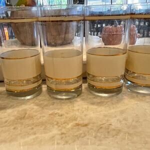 4-Georges Briard High Ball Cocktail Glasses MCM